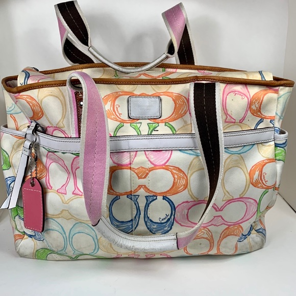 Coach Hampton Scribble Diaper Bag - Picture 12 of 12